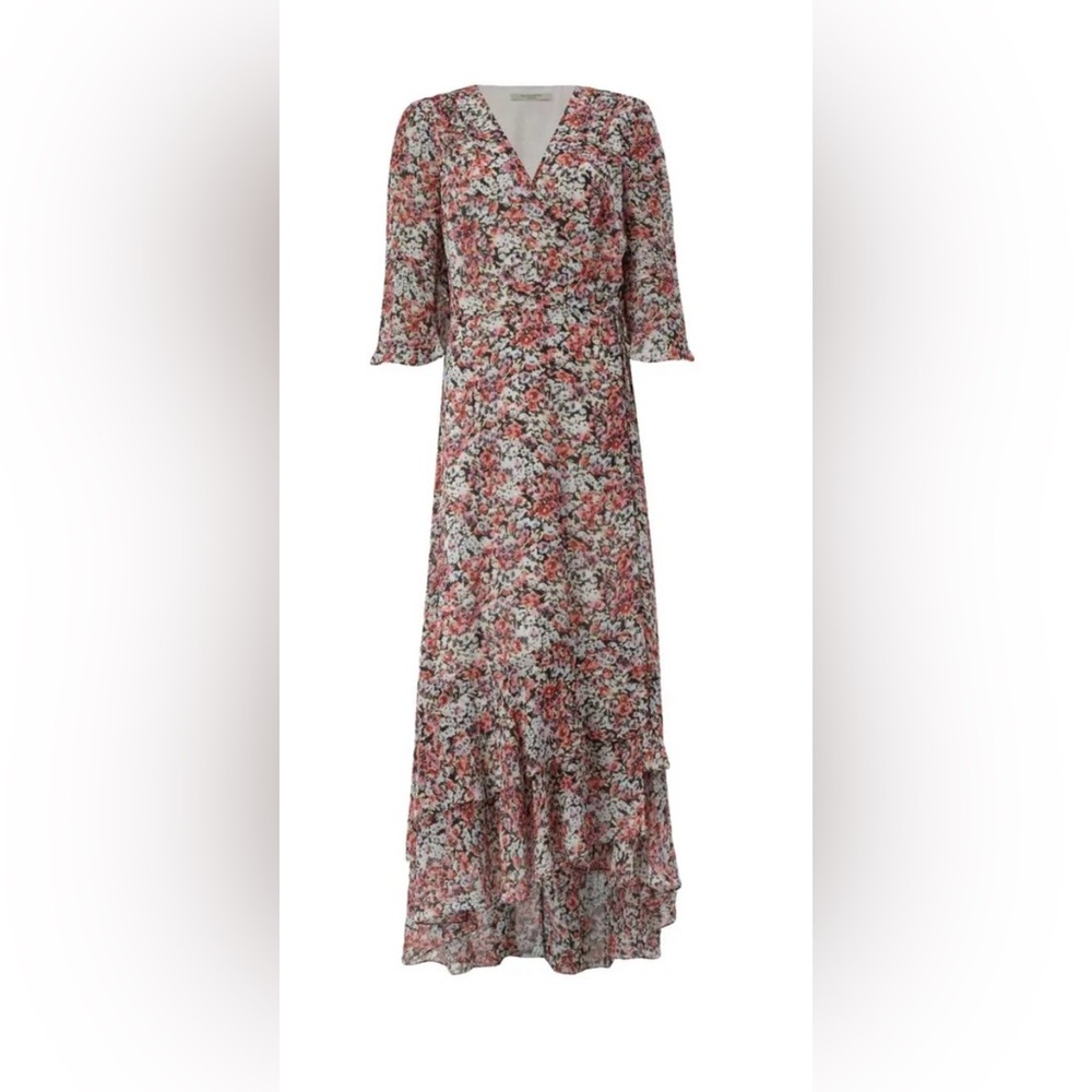 All Saints Floral Pink Maxi Dress